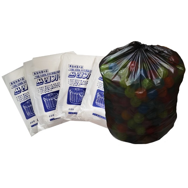 쿼카스마켓 쓰레기 봉투 20매 4종 배접형 다용도 비닐