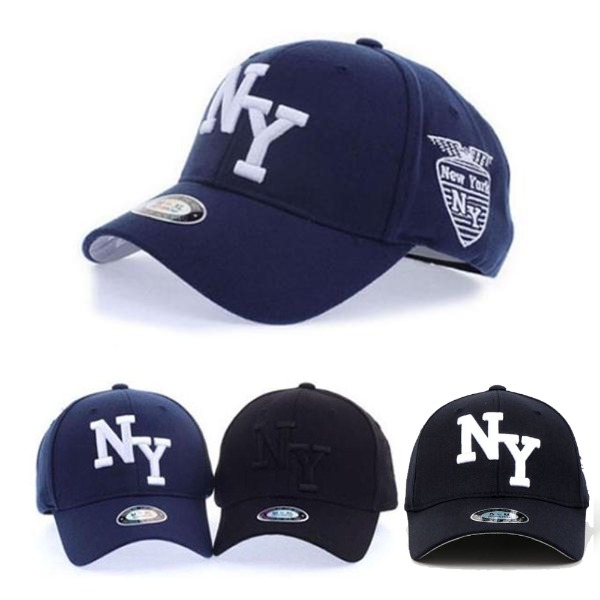뉴욕 야구 모자 베이스 자수 볼캡 패션 3컬러