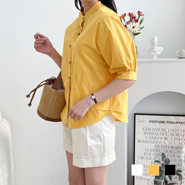 비바올리 여성 루즈핏 린넨 반팔 셔츠 3컬러 패션 의류